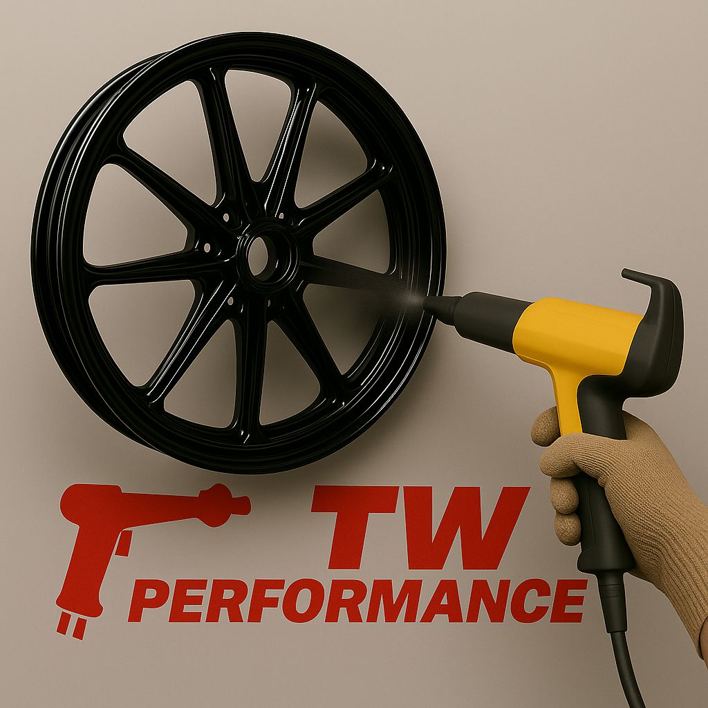 1x Motorradfelge Pulverbeschichten